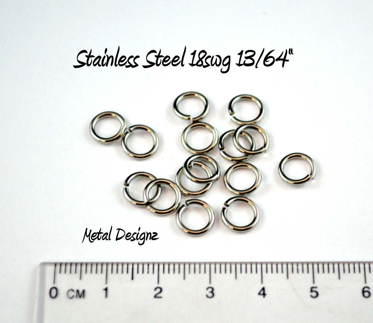 Stainless Steel Jump Rings 20 Gauge 13/64 id. - Metal Designz