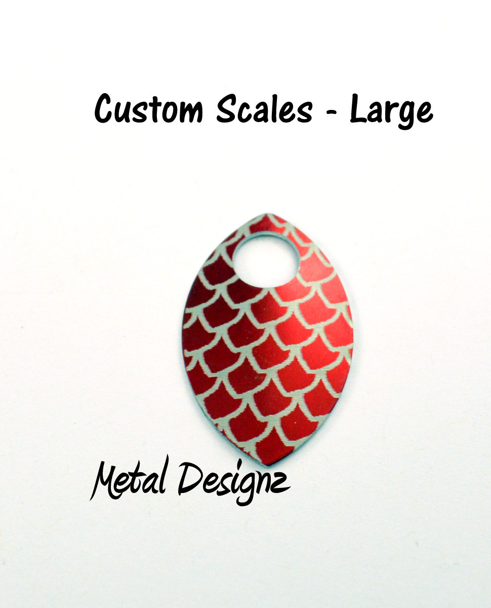 Custom Engraved Large Anodized Aluminum Scales - Metal Designz