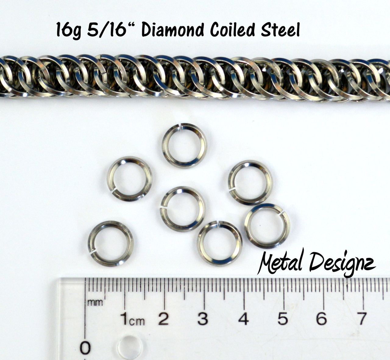 Stainless Steel Jump Rings 10mm - Open 16 Gauge - 100 Rings - J153