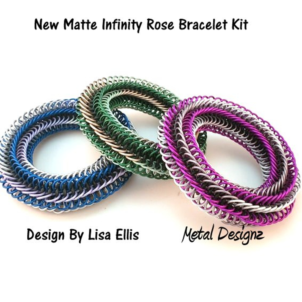 New Matte Infinity Rose Bracelet Kit - Metal Designz