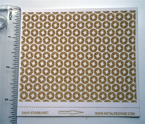 Laser Cut Texture Paper -Starburst - Rolling Mill Tool