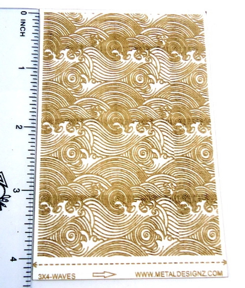 Laser Cut Texture Paper -Waves - Rolling Mill Patterns