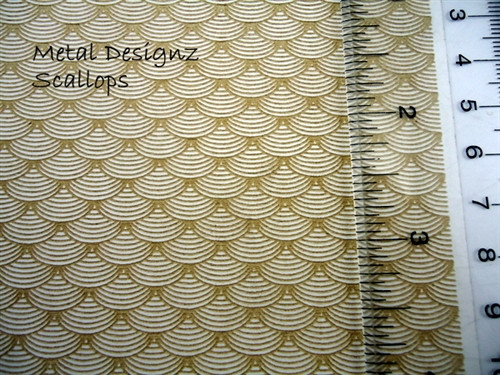 Laser Cut Texture Paper -Scallops - Rolling Mill PAttern