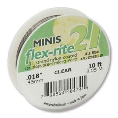 FLEXRITE 21 STRAND .018 CLEAR- 10 FT
