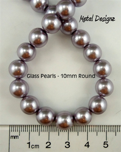 Pearls, Simulated Glass Pearl, 10mm Round