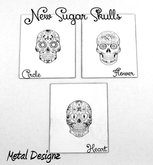 Laser Cut Texture Paper - Small Skull Set of Six!