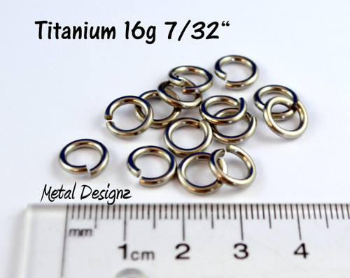 Titanium Jump Rings 16 Gauge 7/32" id.