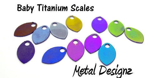 Anodized Titanium Baby Scales - Laser Cut - New Design