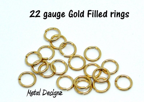 Gold Filled Jump Rings 22 Gauge Jump Rings - Sold by 1/4 Ounce