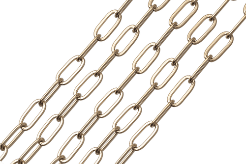 Gold Stainless Steel Paperclip Cable Chain - Small - By the foot