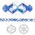 Swarovski Crystal, 4mm  bicone (48pk), Sapphire AB