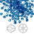 Swarovski Crystal, 4mm  bicone (48pk),  Capri Blue AB