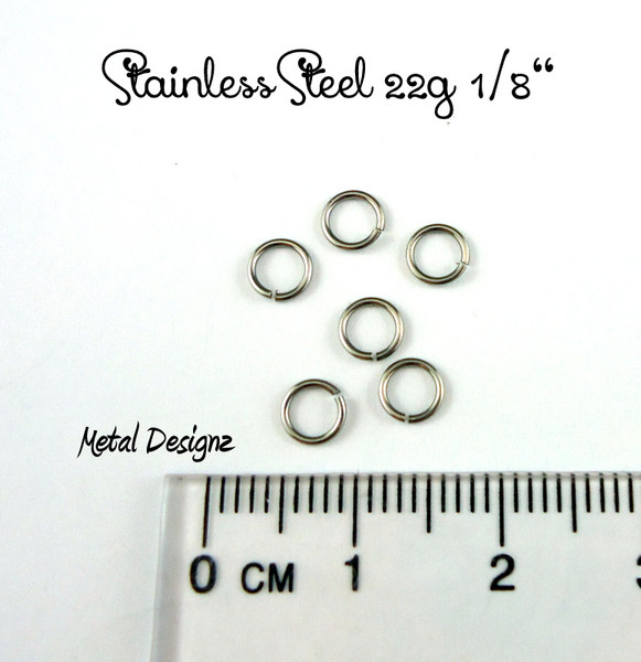 Stainless Steel Jump Rings 22 Gauge 1/8