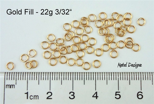 Gold Filled Jump Rings 22 Gauge Jump Rings - Sold by 1/4 Ounce