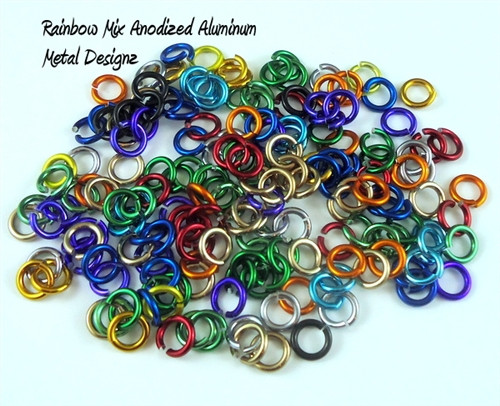 Anodized Aluminum Jump Rings 16 Gauge 5/16