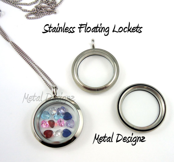 St Louis Blues Floating Locket On A 32" Stainless Steel Chain