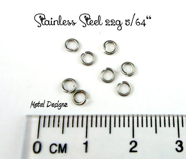Stainless Steel Jump Rings 22 Gauge 5/64