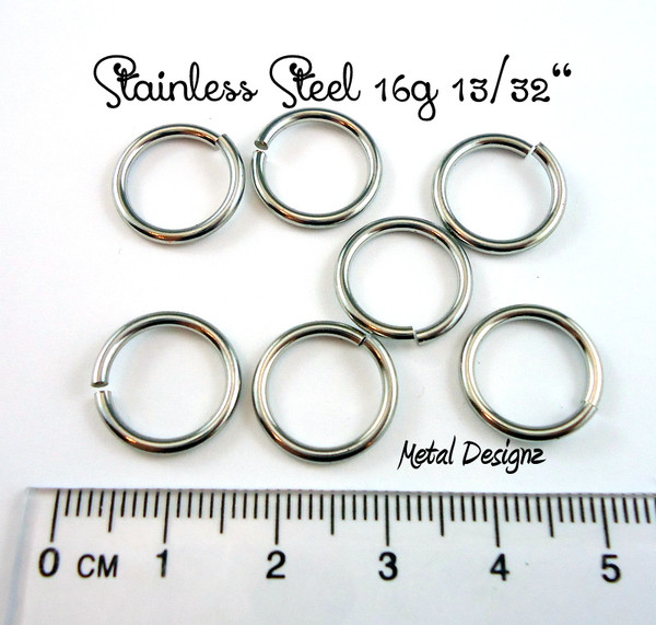 Square Wire Stainless Steel Jump Rings 16g 7/32 ID - Metal Designz