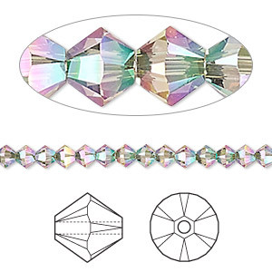 Swarovski Crystal, 4mm bicone (48pk), Crystal Paradise Shine 2x