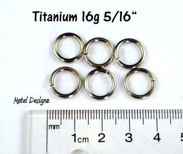 Titanium Jump Rings 16 Gauge 5/16