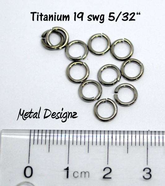 Titanium Jump Rings 19 Gauge 5/32