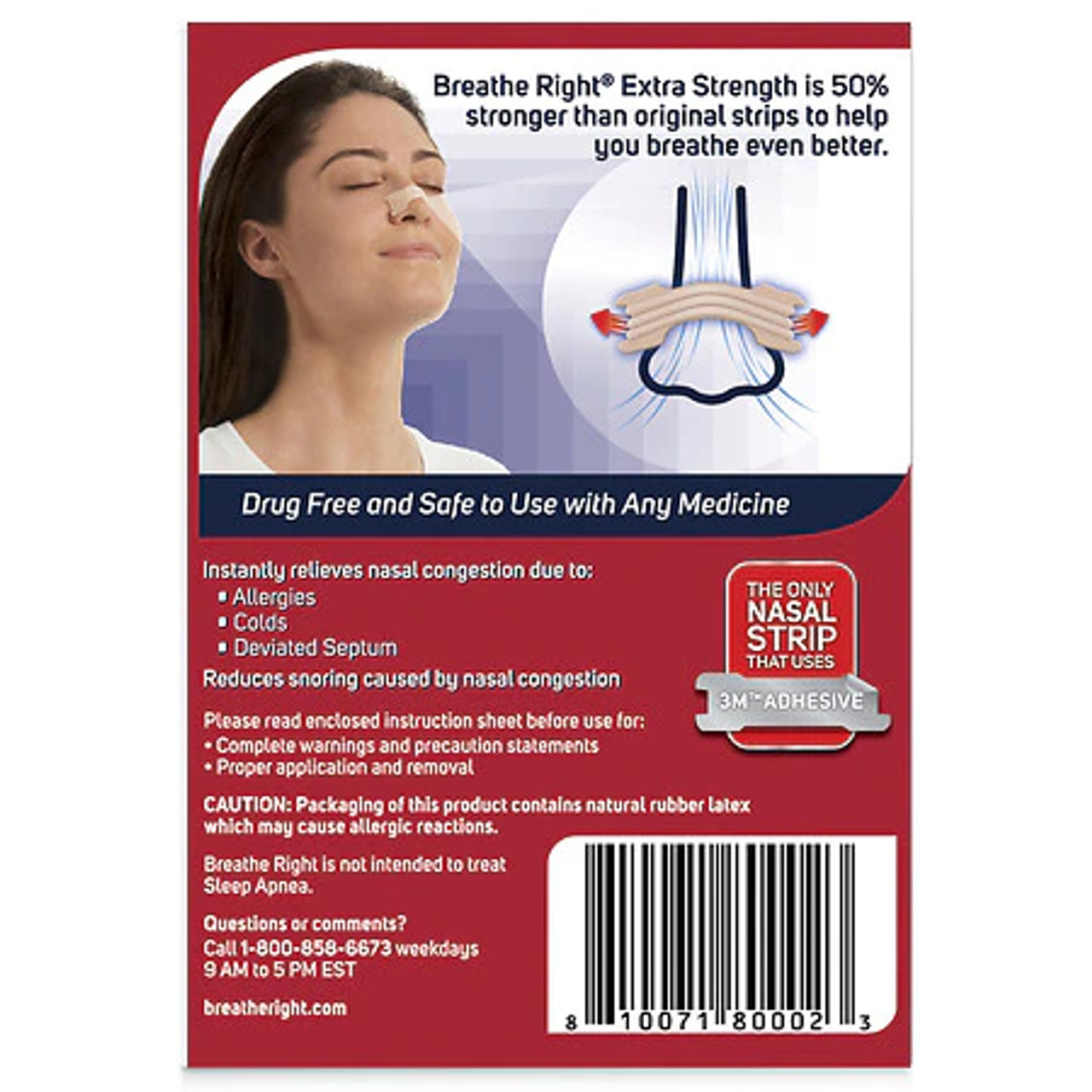  Breathe Right, Extra Strength, Tan Nasal Strips, Help Stop  Snoring, Drug-Free Solution & Instant Nasal Congestion Relief Caused by  Colds & Allergies