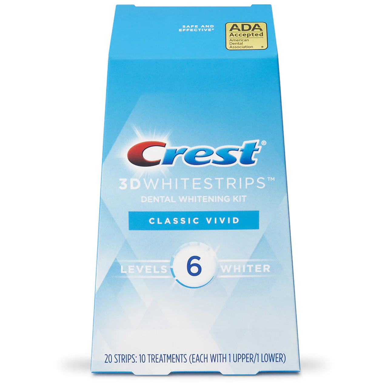 Crest 3D Whitestrips Classic Vivid Whitening Kit, 10 Treatments