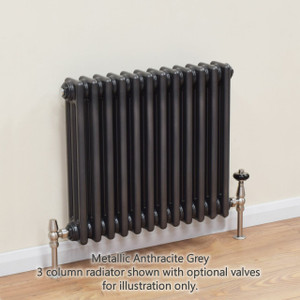 NF3-A-MET-H-LS00 - Infinity Anthracite 3 Column Radiator 3 Sections H300mm X W162mm