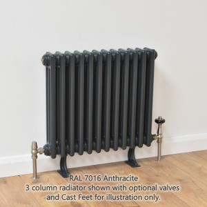 NF3-A-H-LS02 - Infinity Anthracite 3 Column Radiator 3 Sections H300mm X W162mm