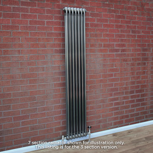 TE2-1800-159-R-LS00 - Trade Essentials Raw 2 Column Vertical Radiator 1802mm x 159mm