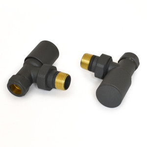 M-MAN-006-AG-A-ALT00 - Marvine Modern Manual Angled Anthracite Radiator Valves