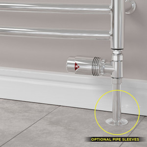 M-TRV-002-ST-C-SLEEVE-OPTION - Ramone Modern TRV Straight Black Nickel Thermostatic Radiator Valves