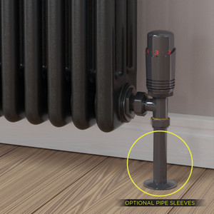 M-TRV-050-AG-A-SLEEVE-OPTION - Duran Modern TRV Angled Anthracite Thermostatic Radiator Valves