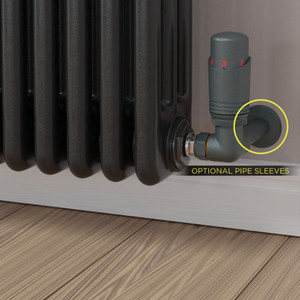 M-TRV-052-CR-GG-SLEEVE-OPTION - Duran Modern TRV Corner Gunboat Grey Thermostatic Radiator Valves