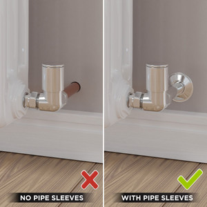 M-MAN-008-CR-C-SLEEVE-COMP - Marvine Modern Manual Corner Chrome Radiator Valves