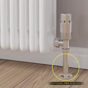 M-TRV-050-AG-C-SLEEVE-OPTION - Duran Modern TRV Angled Chrome Thermostatic Radiator Valves