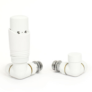 M-TRV-052-CR-W-ALT00 - Duran Modern TRV Corner White Thermostatic Radiator Valves