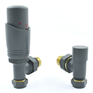 M-TRV-050-AG-GG-ALT00 - Duran Modern TRV Angled Gunboat Grey Thermostatic Radiator Valves