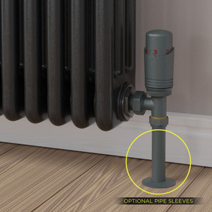 M-TRV-050-AG-GG-SLEEVE-OPTION - Duran Modern TRV Angled Gunboat Grey Thermostatic Radiator Valves