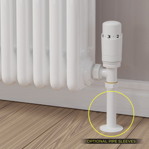M-TRV-050-AG-W-SLEEVE-OPTION - Duran Modern TRV Angled White Thermostatic Radiator Valves