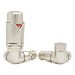 M-TRV-003-CR-SN-ALT00 - Ramone Modern TRV Corner Brushed Satin Nickel Thermostatic Radiator Valves
