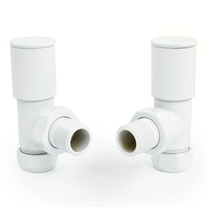 M-MAN-006-AG-W - Marvine Modern Manual Angled White Radiator Valves