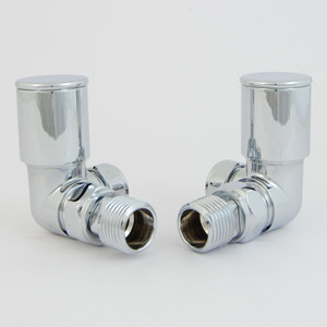 EV-HP15C - BiWorld Evolve Heavy Pattern Modern Manual Corner Radiator Valves - Chrome