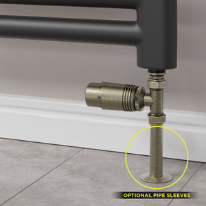 M-TRV-051-ST-AB-SLEEVE-OPTION - Duran Modern TRV Straight Antique Brass Thermostatic Radiator Valves