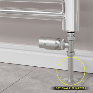 M-TRV-051-ST-SN-SLEEVE-OPTION - Duran Modern TRV Straight Brushed Satin Nickel Thermostatic Radiator Valves