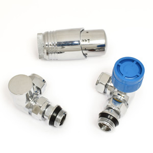 M-TRV-052-CR-C-ALT01 - Duran Modern TRV Corner Chrome Thermostatic Radiator Valves With Sleeves