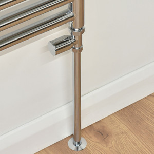 M-MAN-007-ST-C-PIP - Marvine Modern Manual Straight Chrome Radiator Valves With Sleeves