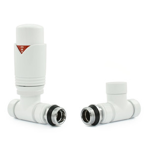 M-TRV-072-ST-WW - Ramone Modern TRV Straight All White Thermostatic Radiator Valves
