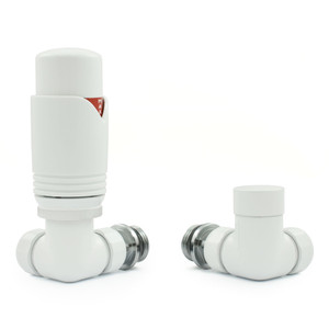 M-TRV-073-CR-WW-ALT00 - Ramone Modern TRV Corner All White Thermostatic Radiator Valves