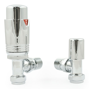 M-TRV-074-AG-CC-ALT00 - Exeter Modern TRV Angled Chrome Thermostatic Radiator Valves